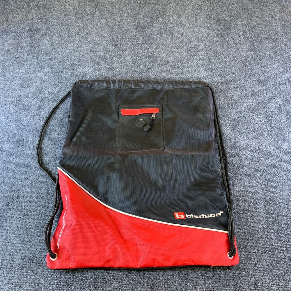 Bledsoe Cinch Backpack Mens Large Red Black Good Embroidered Logo Sport Bag